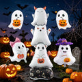 Halloween Ghost Foil Balloons Set - White Spooky Party Decorations