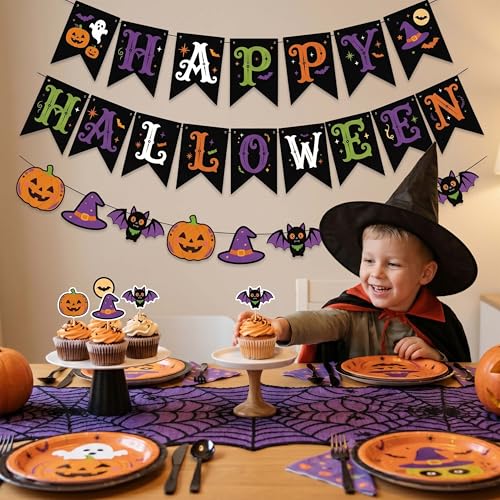Halloween Banner Spooky Horror Bunting Garland Party Decorations - Variation D