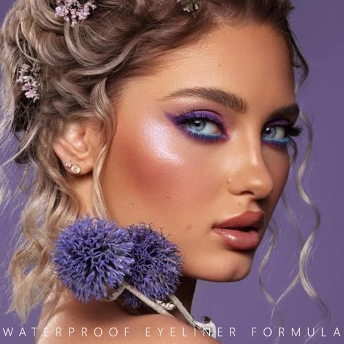 Purple Eyeliner Pencil - Dark Purple Matte Waterproof Smudge-Proof 1Pcs-09