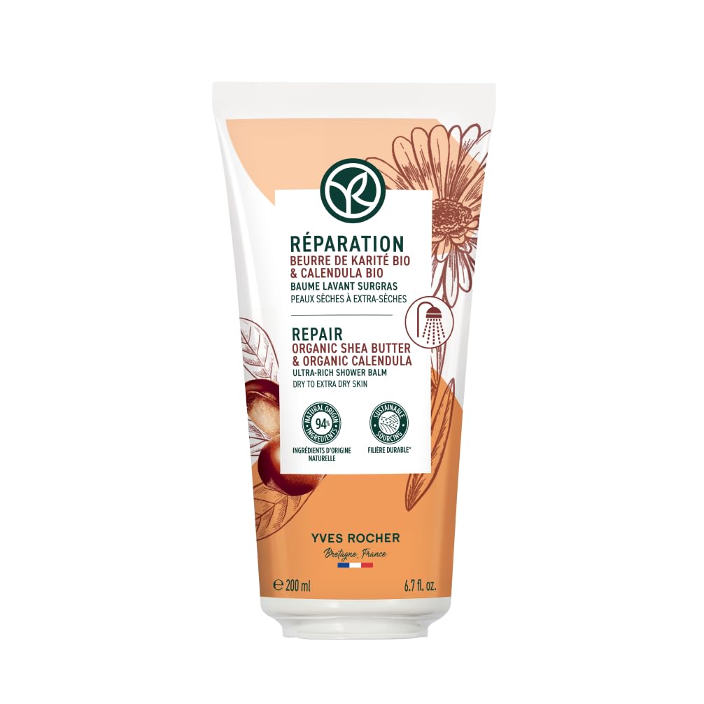 Yves Rocher Repair Organic Shea Butter & Organic Calendula Restorative Body Milk All skin types 200 ml. / 6.7 fl.oz.