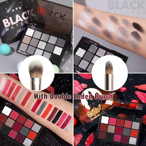 Halloween Eyeshadow Palette Makeup Set - Black Meteors & Gothic Clown Variation