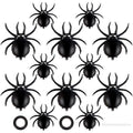 Halloween Spider Balloons Set - 12 Black Foil Party Decorations, 17 & 33 Inch Spiders