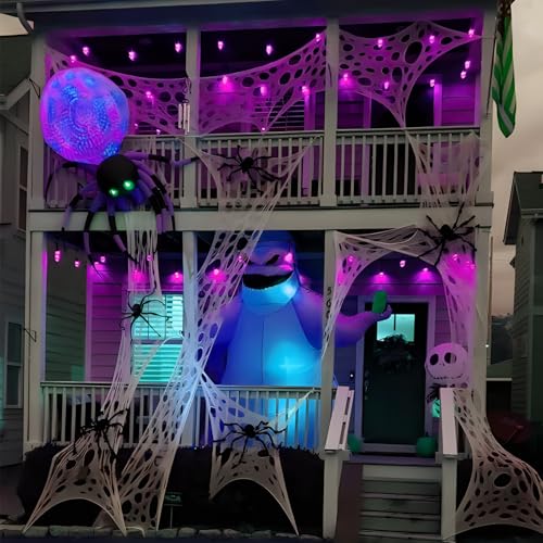 1200sqft Giant Spider Web Halloween Decorations Outdoor - Stretchable & Reusable