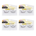 False Eyelashes 70 Flirty Style - Black, Reusable Strip Lashes 4-Pack