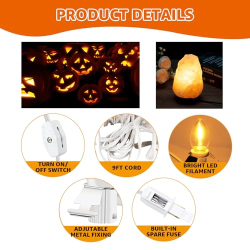 Christmas Village Lights Accessory Cord with 1 LED Bulb & Clips