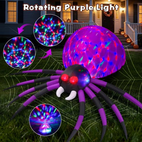 6FT Halloween Inflatable Spider with Bright LED Lights - Outdoor Decoration - Variation of THIS listing