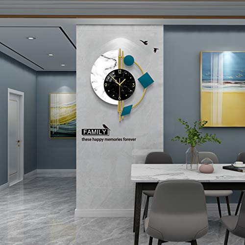 Contemporary Wall Clock - Large Modern Battery Operated Clock for Living Room