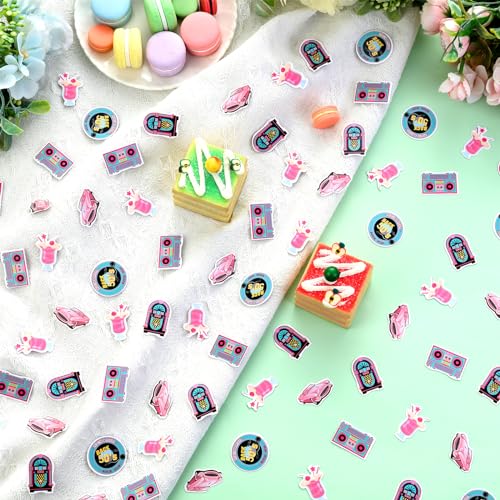 200PCS 1950s Rock and Roll Party Confetti - Retro 50s Themed Decorations