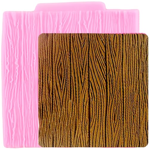 Wood Grain Tree Bark Silicone Mold for Cake Decorating - Style A