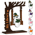 Halloween Spooky Ghost Swing Decor - Indoor Shelf and Table Accent