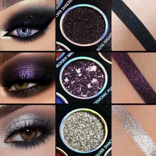 Multichrome Eyeshadow Palette with High Pigment Metallic & Duochrome Shades