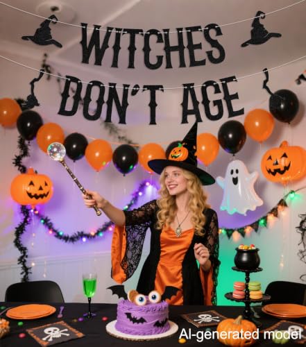Halloween Witches Don't Age Banner – Halloween Party Decorations