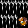 White Skeleton Cocktail Picks - 48 Halloween Spooky Swizzle Sticks