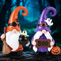 Halloween Gnome Decorations Set of 2 Resin Spooky Figurines Indoor Home Decor