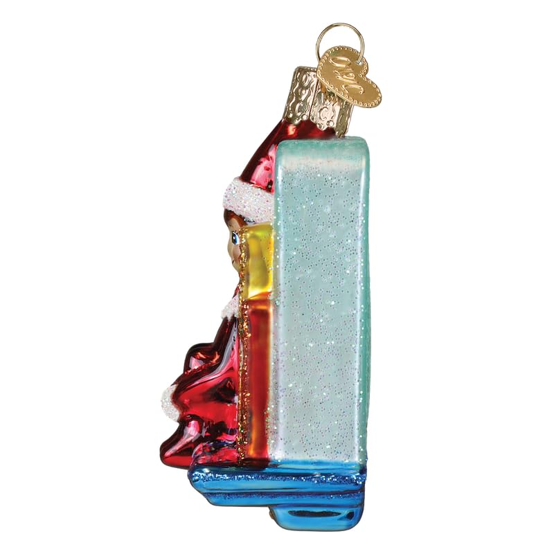 Old World Christmas Scout Elf Glass Ornaments for Christmas Tree – Handcrafted Holiday Decoration, Elf on The Shelf
