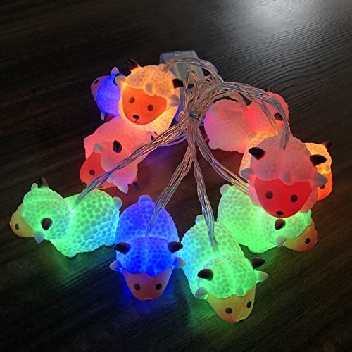 1.65m Battery-Powered Sheep String Lights 10 LEDs Fairy Night Light Kids Decor