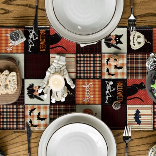 Halloween Table Runner 13x36 Inch Black Polyester Party Decor - Variation of THIS listing