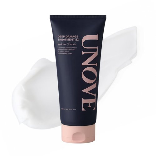 UNOVE Deep Damage Repair Hair Mask - Protein Treatment for Damaged Hair | Deep Conditioning & Keratin | Warm Petal, 10.82 fl oz