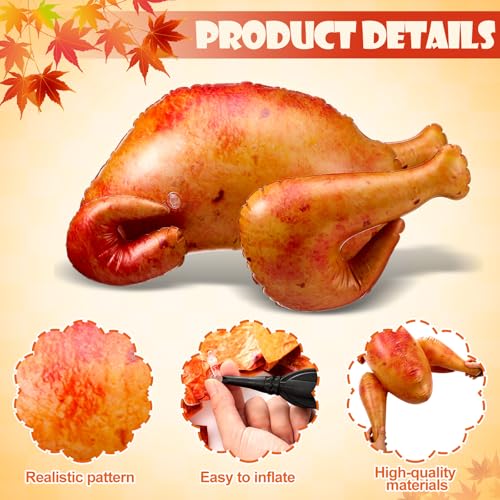 Class Style Inflatable Turkey Set - 4 Pcs Fall Thanksgiving Decorations