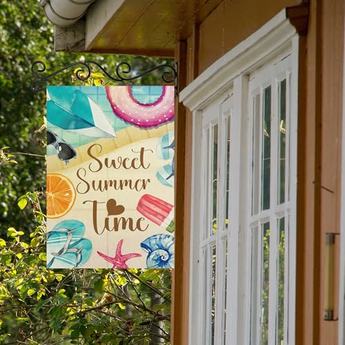 Summer Pool Garden Flag - Decorative Outdoor Banner for Yard & Patio