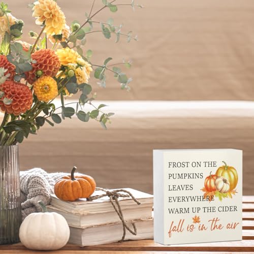 Autumn Leaves Pumpkin Decoration Box - Fall Halloween Thanksgiving, Air