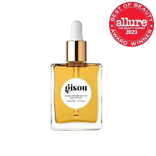 Gisou Honey Infused Hair Oil - Hydrating Frizz Control & Shine Treatment | Heat Protectant for All Hair Types, 1.7 Fl Oz