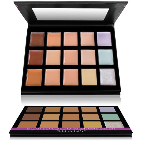 SHANY Cream Concealer Palette - 12 Color Makeup Set with Mirror for Flawless Coverage
