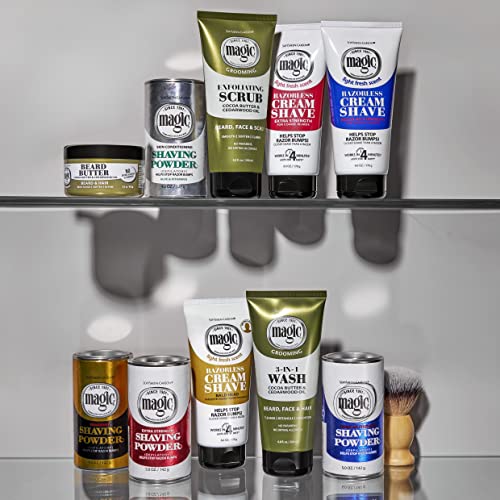 Softsheen-Carson Magic Shaving Beard Grooming Kit for Men with Cedarwood Oil, Includes Beard Butter, Scrub and Cleanser, Gift Set for Facial Hair Care,1 kit