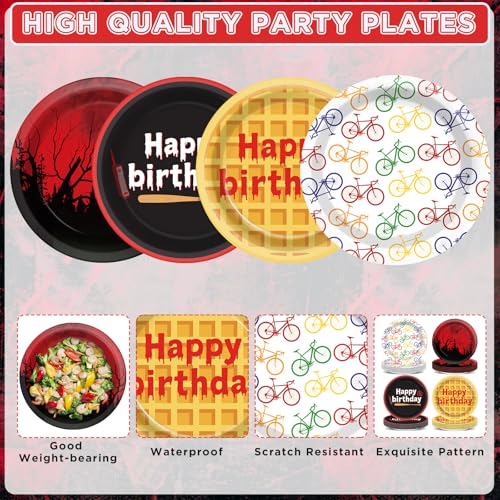 48-Pack Rustic Spooky Forest Party Paper Plates 7 Inch Halloween Decor
