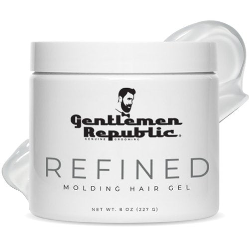 Gentlemen Republic 8oz Refined Hair Gel | Professional 24-Hour Shine & Hold, Alcohol-Free, Humidity Resistant