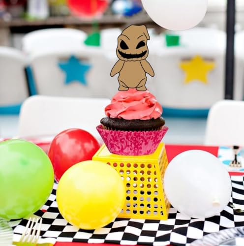 Nightmare Cake Decorations Set with Cupcake Toppers for Birthday Party