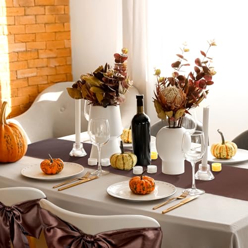 Brown Satin Table Runner 24 Pack - 12 x 108 Inches Bulk Wedding Party Decor Variation of THIS listing
