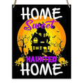 Halloween Rustic Wood Sign - Funny Haunted House Wall Decor 8x10 Inches