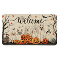 Halloween Ghost Dog Welcome Door Mat 30x17 Inches - Non-Slip Outdoor Rug - Variation: 1'5" x 2'6"