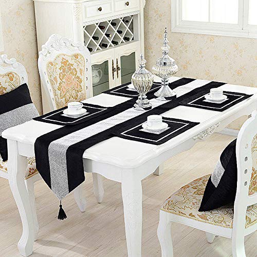 Black Rhinestone Tassel Table Runner 13x84 Inch Elegant Wedding Party Decor Variation of THIS listing