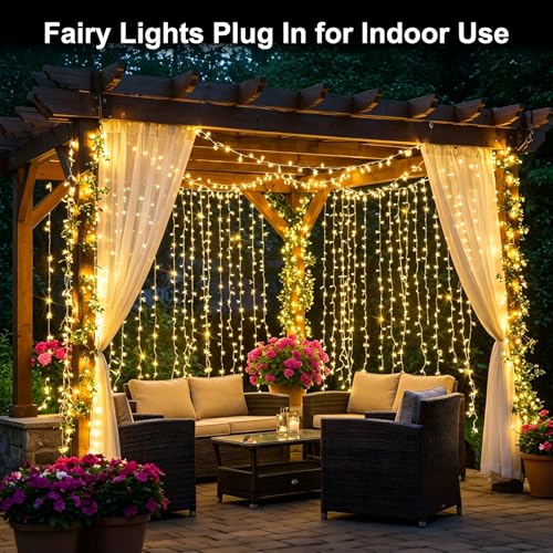 Warm White 33FT 100LED Connectable Christmas Fairy Lights with Timer & 8 Modes