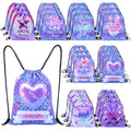 24 Pcs Kpop Party Favors Drawstring Bags - Purple Y2K Style - Bulk
