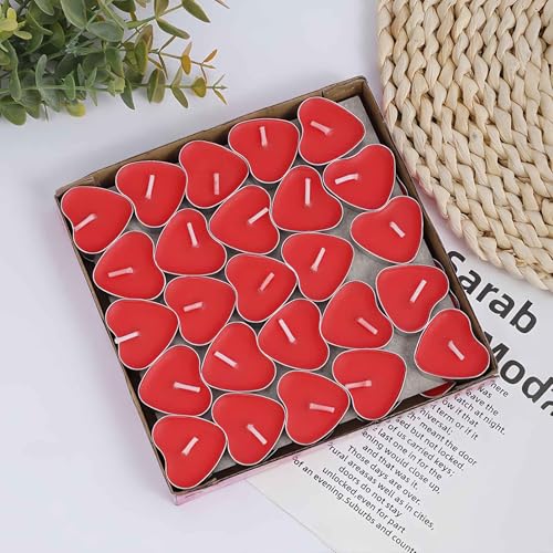 50 Pack Tea Candles - Long Lasting Romantic Decor for Weddings & Parties