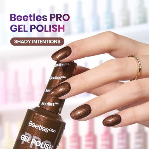 Beetles Pro Dark Brown Gel Polish - Shady Intentions 20ml Nail Art