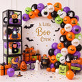 Halloween Baby Shower Balloon Box Set with Party Decorations - Black & Cute Variation