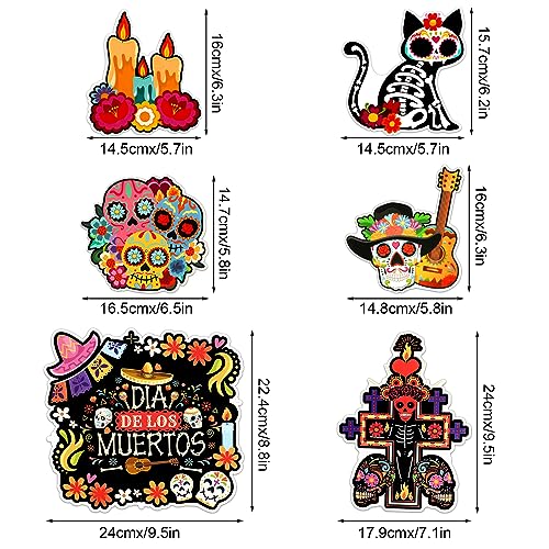 Day of the Dead Table Centerpieces Set of 24 for Mexican Themed Parties