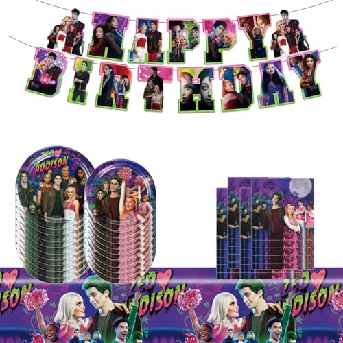 Zombie Birthday Party Supplies Set with Plates Banner and Napkins - Horror Theme Decorations for Adults and Kids