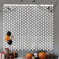 Halloween Ghost Foil Fringe Curtain Photo Backdrop 2pcs - Colorful Ghost Variation