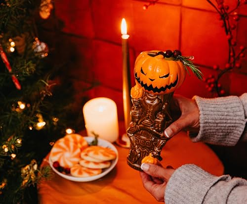 Nightmare Before Christmas Pumpkin King Ceramic Mug - 16oz Tiki Tumbler for Drinks