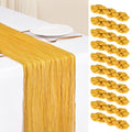 Gold Cheesecloth Table Runner 17x108 Inches Pack of 10 - Showgeous