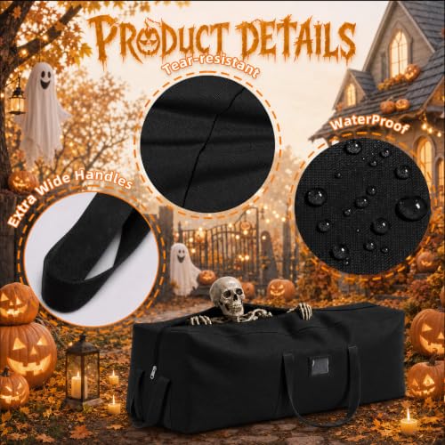 Large Storage Bag for 12 Ft Skeleton & Christmas Tree Waterproof Durable Organizer