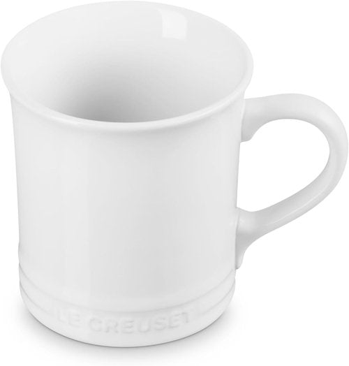 Le Creuset Enamel On Steel Demi Kettle - 1.25 Qt. Kettle & Set of 2 Stoneware Mugs, White