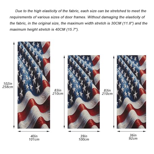 American Flag Door Cover 32x79 Inches - Festive Holiday & Party Decor