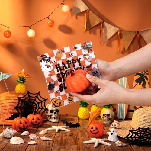 Halloween Paper Napkins 50 Pack - Spooky Party Supplies & Cocktail Napkins