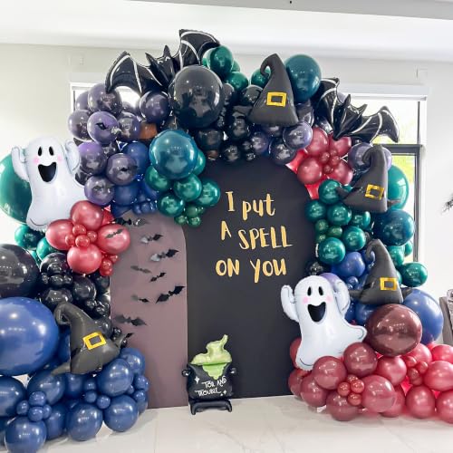 Halloween Balloon Set with BOO Ghost & Witch Hat Decorations